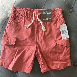 Pink Casual Cotton Blend Shorts